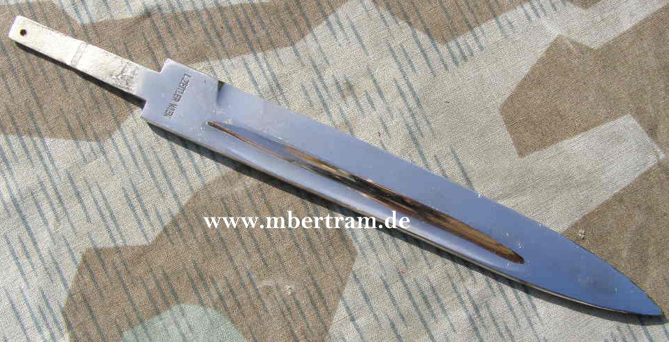 Bajonett-Klinge für Ausgehbajonett Wehrmacht, Hersteller L. Zeitler Wien, Neuwertig