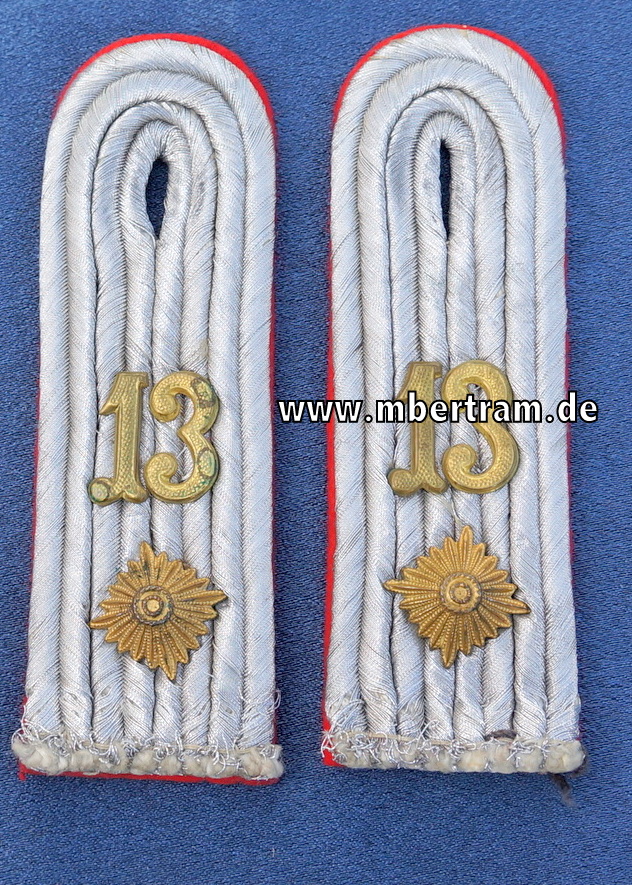 Paar Schulterstücke Wehrmacht Artillerie Regiment 13, Oberleutnant