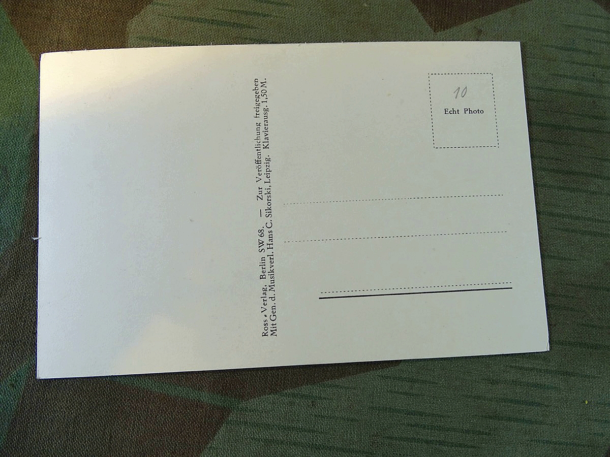 Propaganda Postkarte Luftwaffe mit Liedtext -Vorwärts nach Osten !