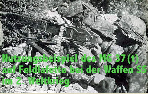 Typische Feldlafette für MG 37 (t)