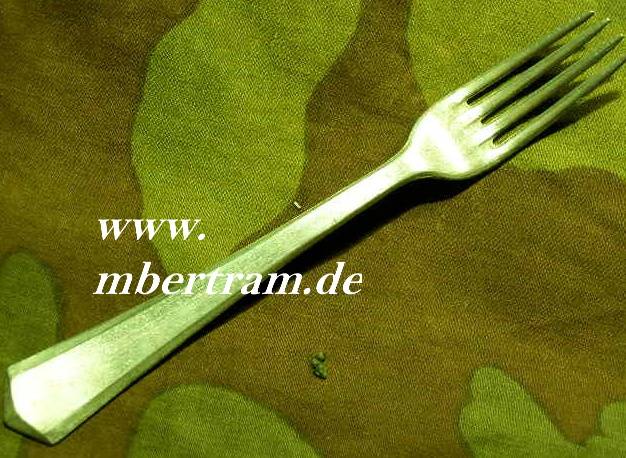 Wehrmacht Kantinengabel, Aluminium, Adler HK, ESM 42