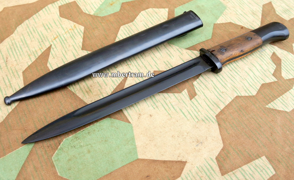 Wehrmacht Bajonett zum Karabiner 98, Hst.: Clemen u. Jung, nrgl.