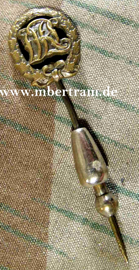 Deutsches Sportabzeichen in Bronze DRL, ( Steinauer &Lück Lüdenscheid) 17 mm Miniatur