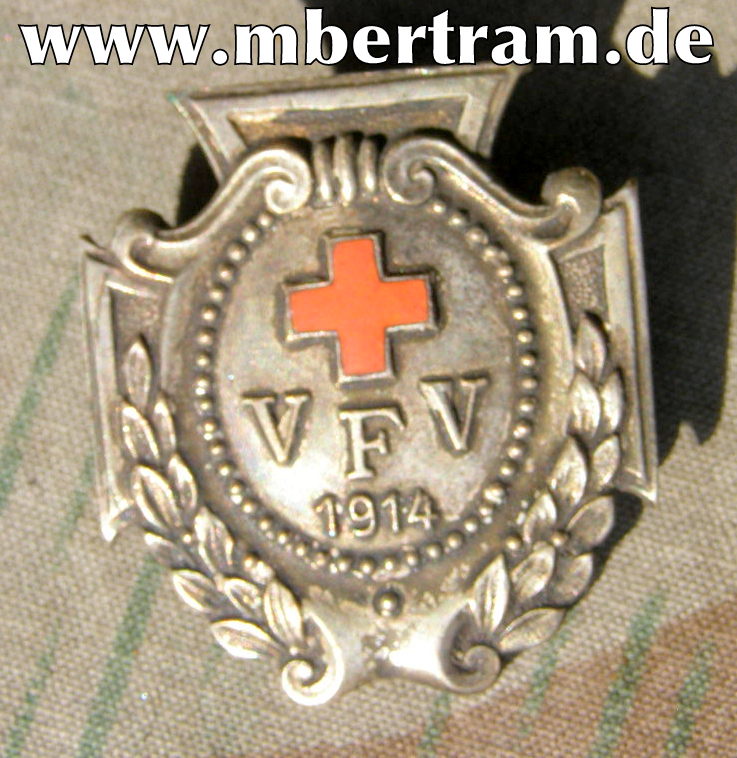 Rotes Kreuz, Rotkreuz Vereinskreuz VFV 1914, versilbert
