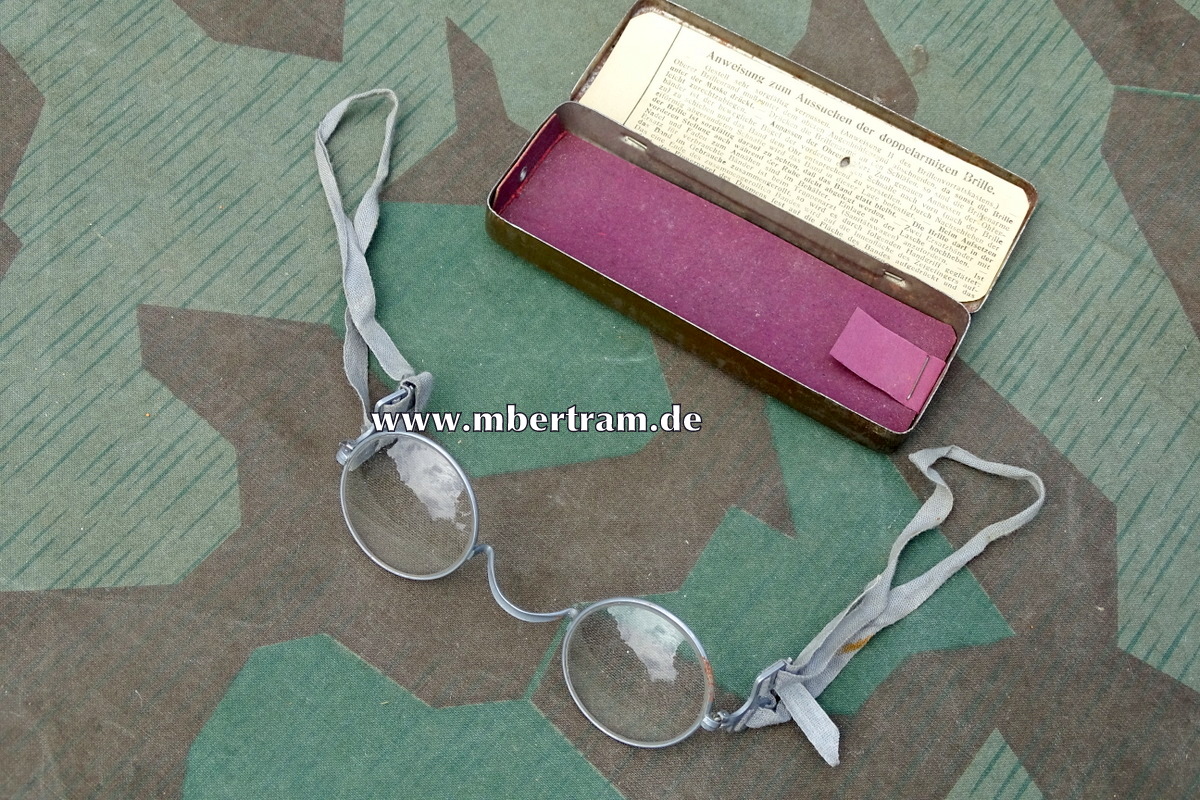 Wehrmacht Maskenbrille in Dose: Robro, ges. gesch. DRGM.