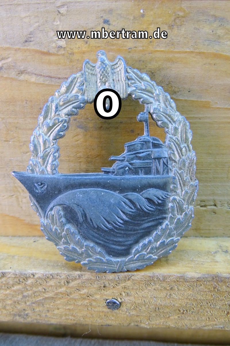 Zerstörer Kriegsabzeichen mit Herstellermarke "S.H.u.Co."