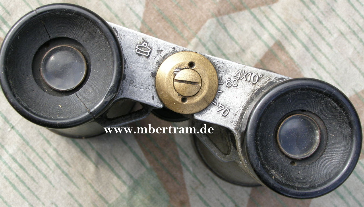 Militär Dienstfernglas 1. Weltkrieg. 4x10, Seriennr. 12234
