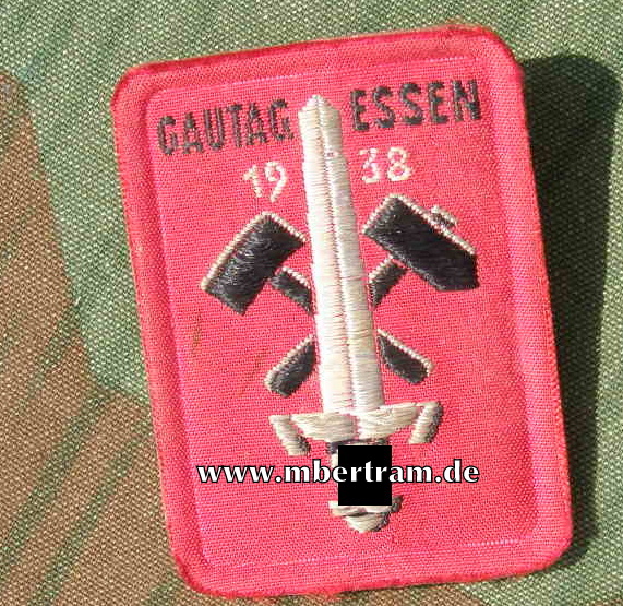 VERANSTALTUNGSABZEICHEN "Gautag Essen 1938"