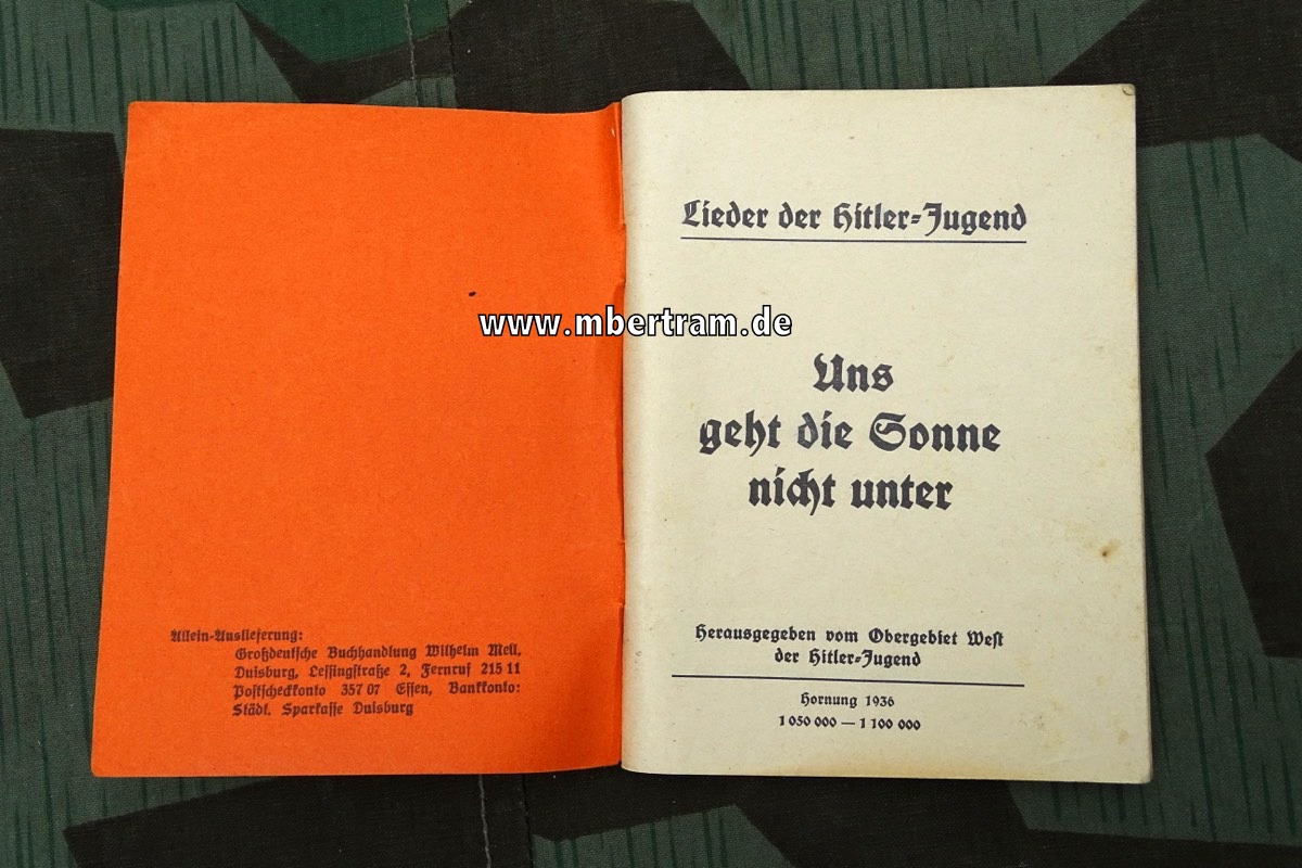 Lieder der Hitlerjugend,  Uns geht die Sonne nicht unter,  Hornung 1936