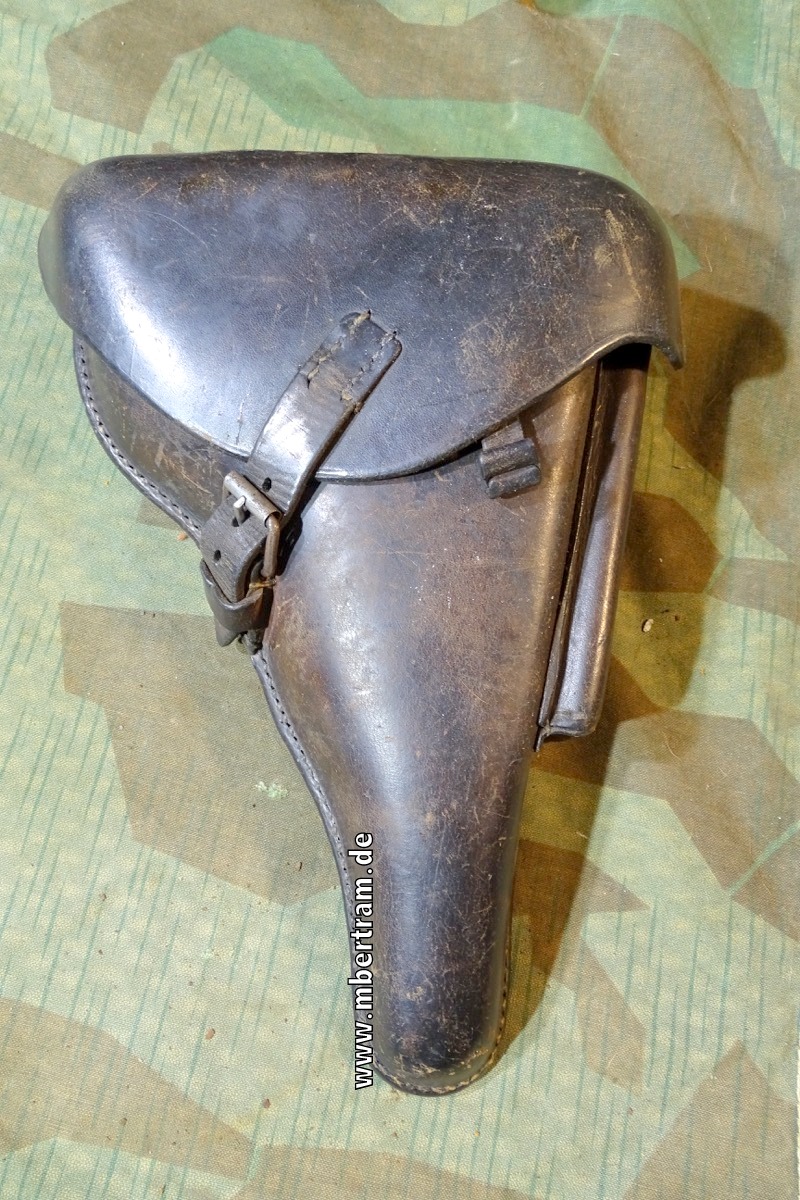 19509-1 Wehrmacht / Waffen SS, P 08 Koffertasche, Guter Zustand , 1943, WaA