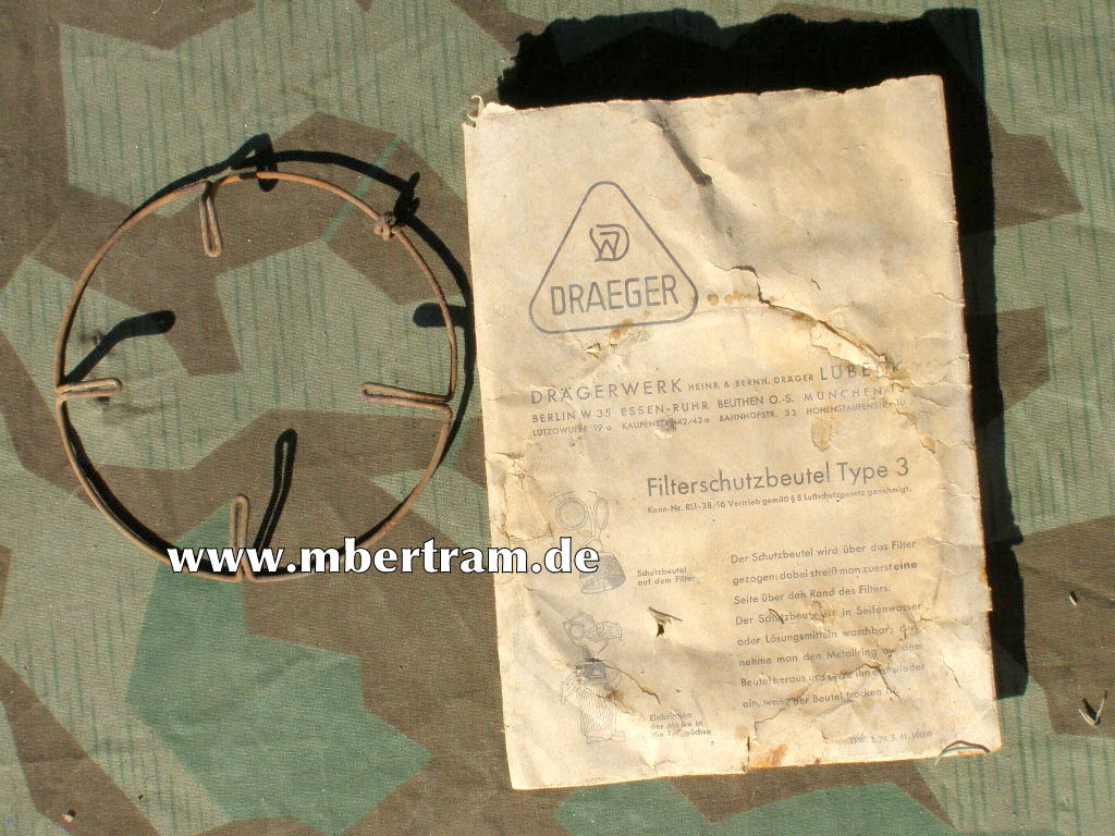 Draeger Luftschutz Verpackung: "Filterschutzbeutel Type 3"