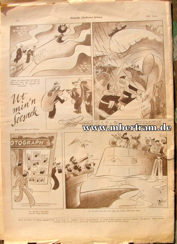 Kölnische illustrierte Zeitung, 16.11.1944.Nr. 46, 19 Jhrg.