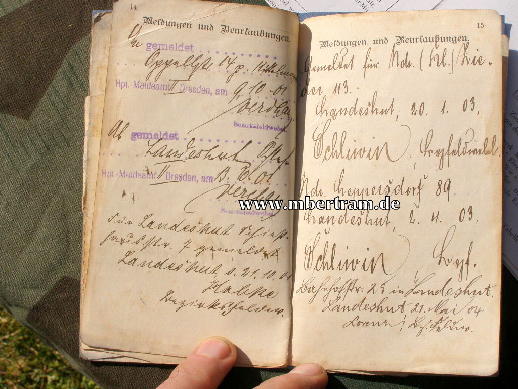 13619-9 Militärpass Ostasiatisches Expeditionskorps 1902" SELTEN !