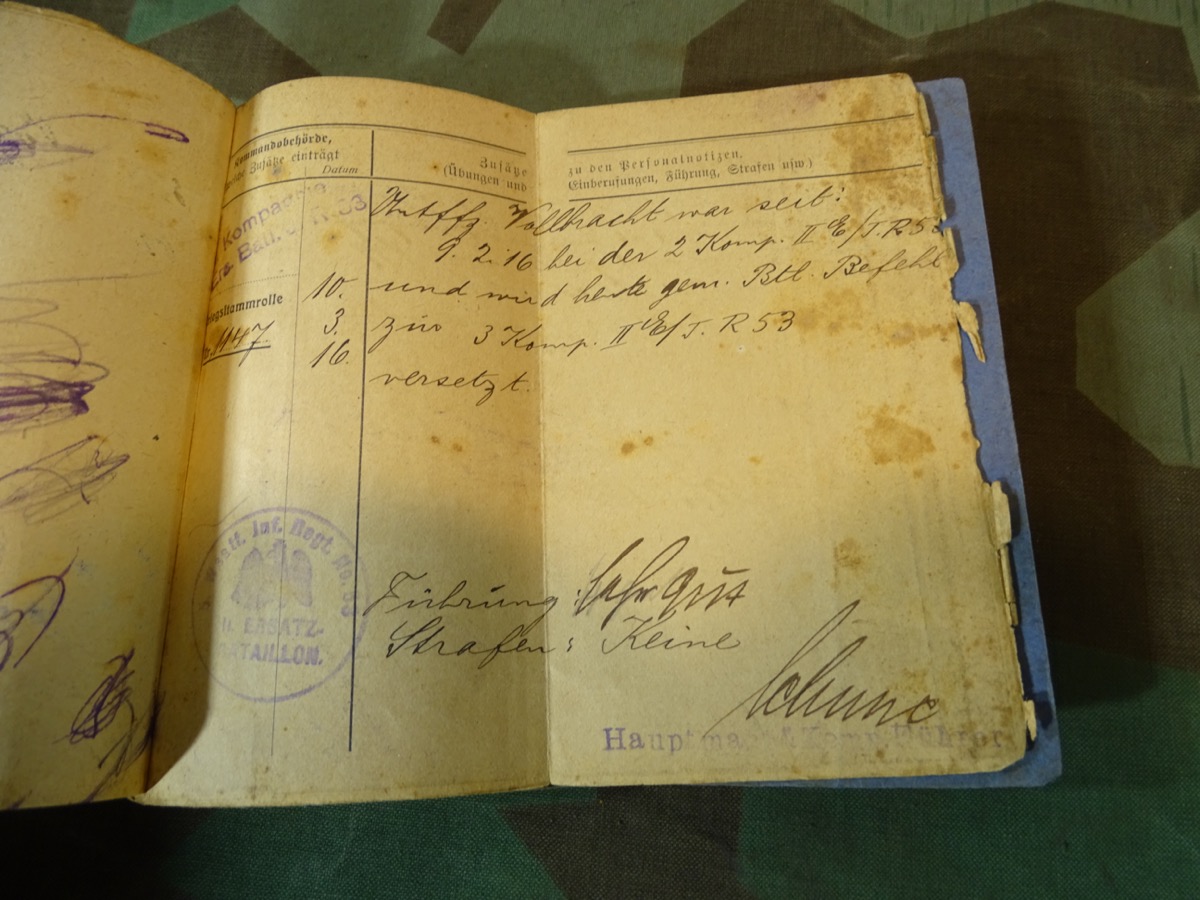 5 Urkunden: Inf.St.Abz., Verw.Abz.schw., Ostmed..41/42, EK2..