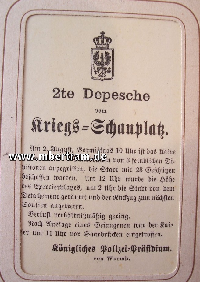 1870 Album für Kriegsdepeschen ! Rarität !