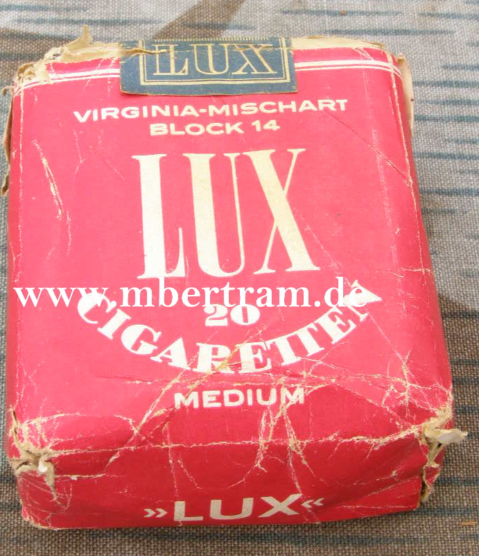 "LUX-Virginia Mischart-Medium" Zigarettenpackung, - voll