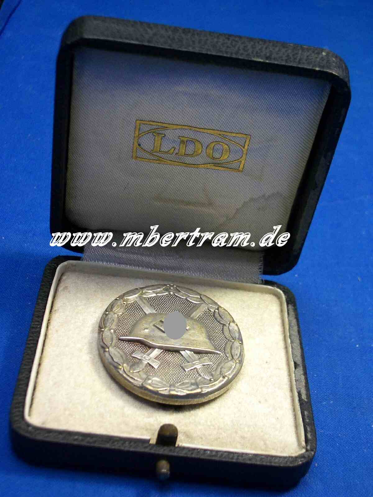Verwundeten Abzeichen Silber, Buntmetall, o. Hst., Schatulle