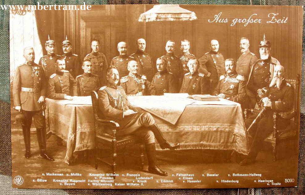 Aus grosser Zeit, Kaiser Wilhelm, Hintergrund Feldherren