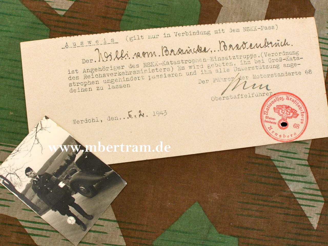 10567-3 Fotos, Dokumente: NSKK Katastrophen Einsatztrupp