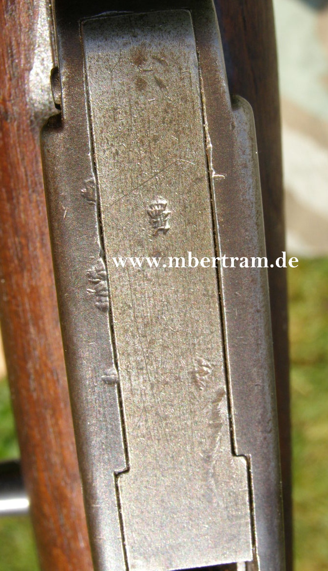 10238-21 Deko Gewehr 88, Hst.: Amberg 1889, Deutsches Visier