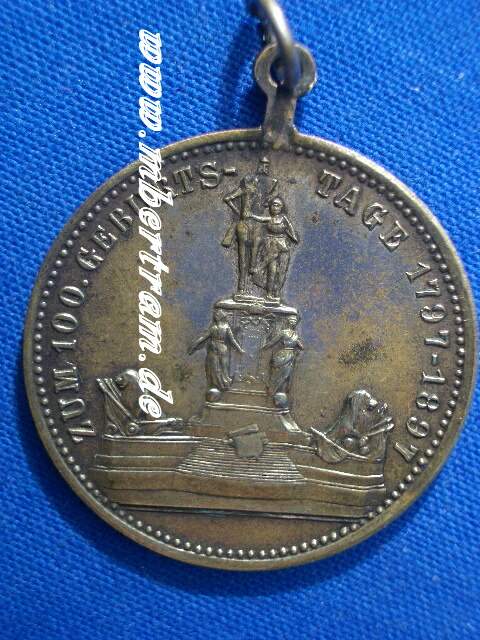 Medaille zum 100. Geburtstag Kaiser Wilhelms I "1797-1897"