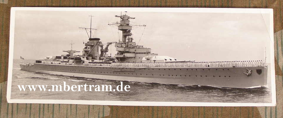 Pressefoto 24,5x9 cm, Panzerschiff Deutschland.