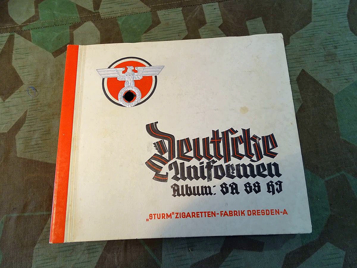 Seltenes Sammelbilderalbum: Deutsche Uniformen Album SA, SS, HJ, Sturm Zigaretten Fabrik Dresden Seltenes Sammelbilderalbum: Deutsche Uniformen Album SA, SS, HJ, Sturm Zigaretten Fabrik Dresden