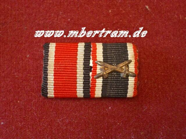 2er Bandspange: EK 2. Klasse 1939 und Kriegsverdienstkreuz
