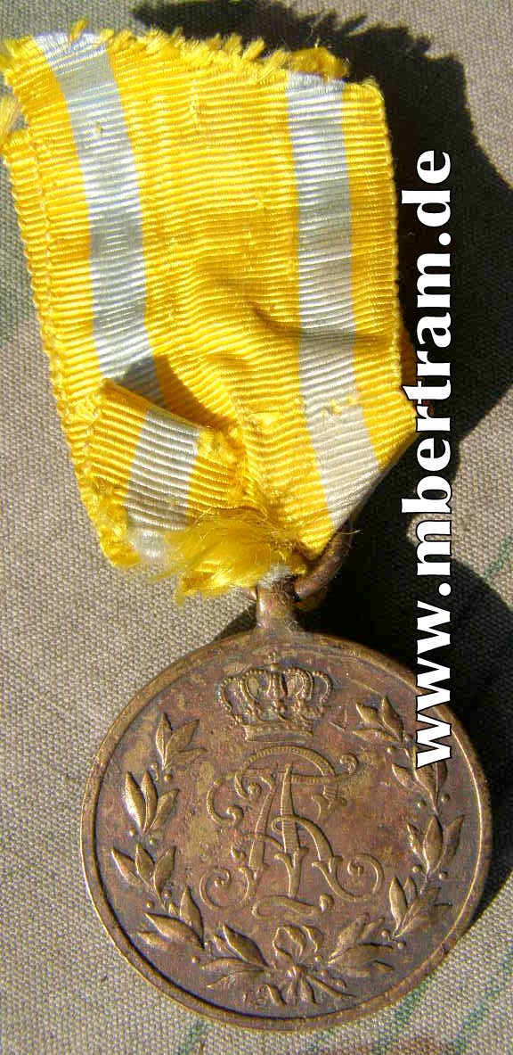 Friedrich August Medaille, Königreich Sachsen mit Band