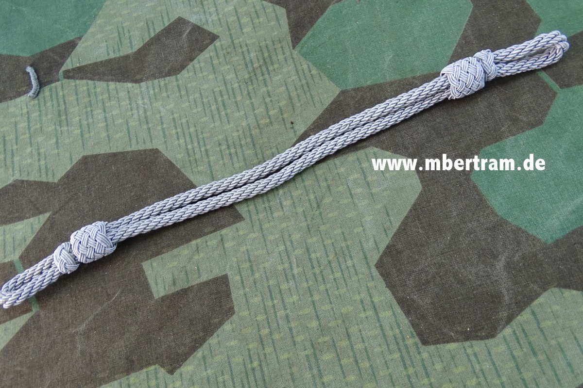 Wehrmacht Mützenkordel für die Offizierschirmmmütze Metallgepinst, 33cm
