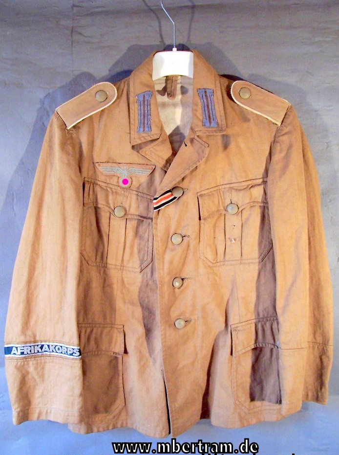 WH Afrikakorps Mannschaftsfeldbluse Schütze Infanterie, ex KM Bluse