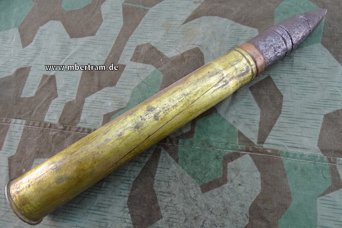 russische 45mm Deko Pak Patrone (45x386 mm) Panzergranate m. Bodenzünder