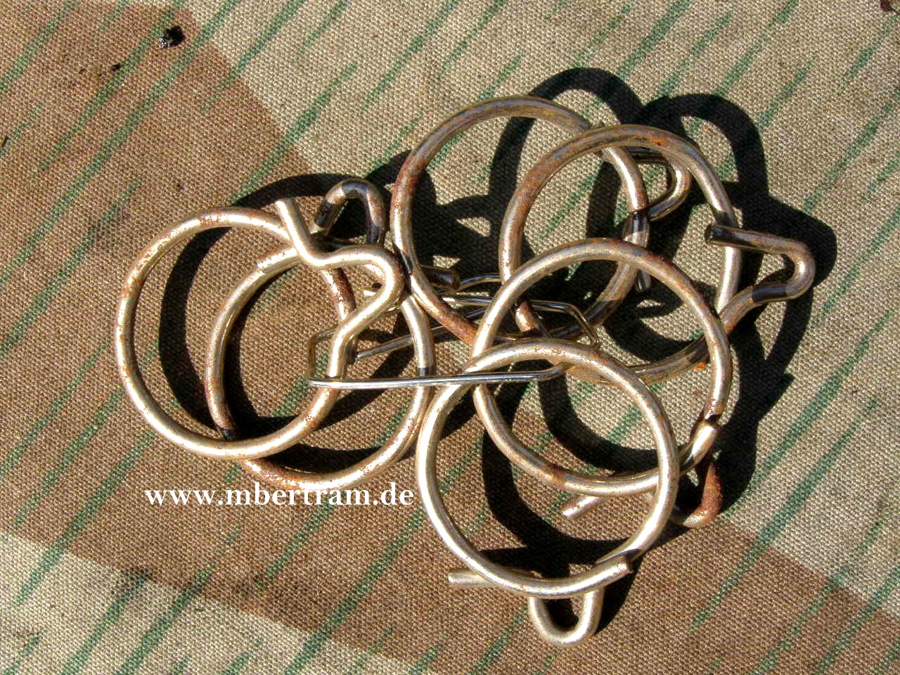 6 Sicherungsringe für Knöpfe, Arbeits- u. Tropenuniformen