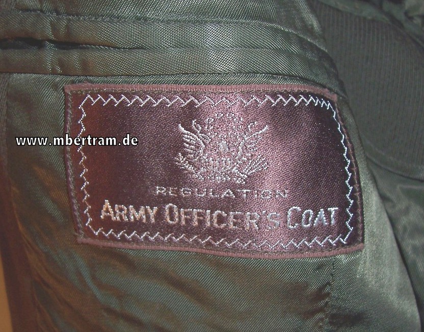 US-Army WK II , Officers Coat ( 4-Taschen Rock ) 1944