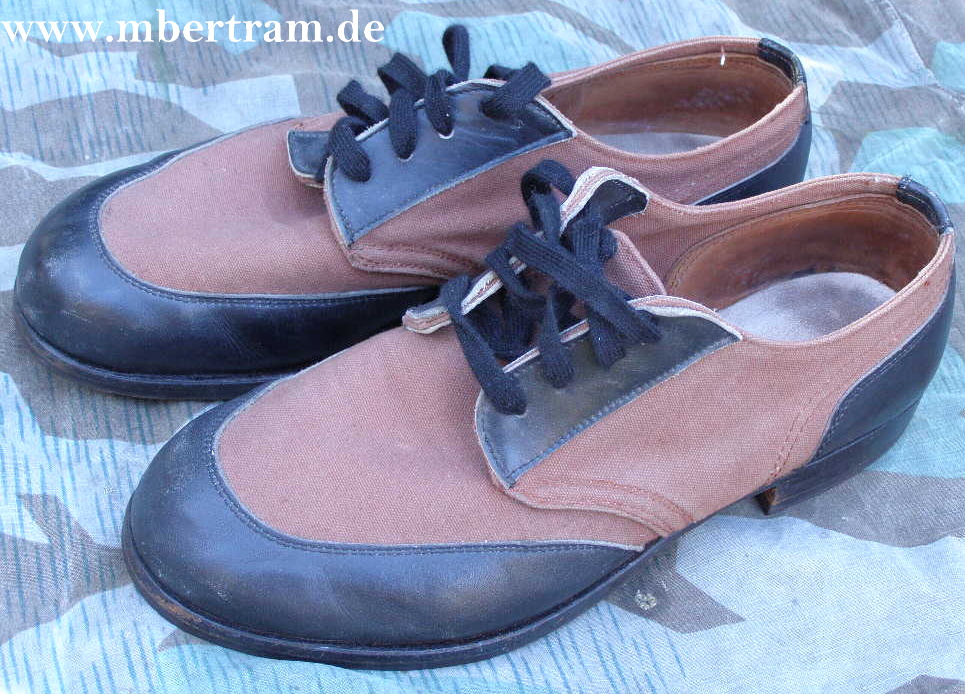 9679-1 Kriegsmarine Segeltuch Bordschuhe, Gr. 43, Selten