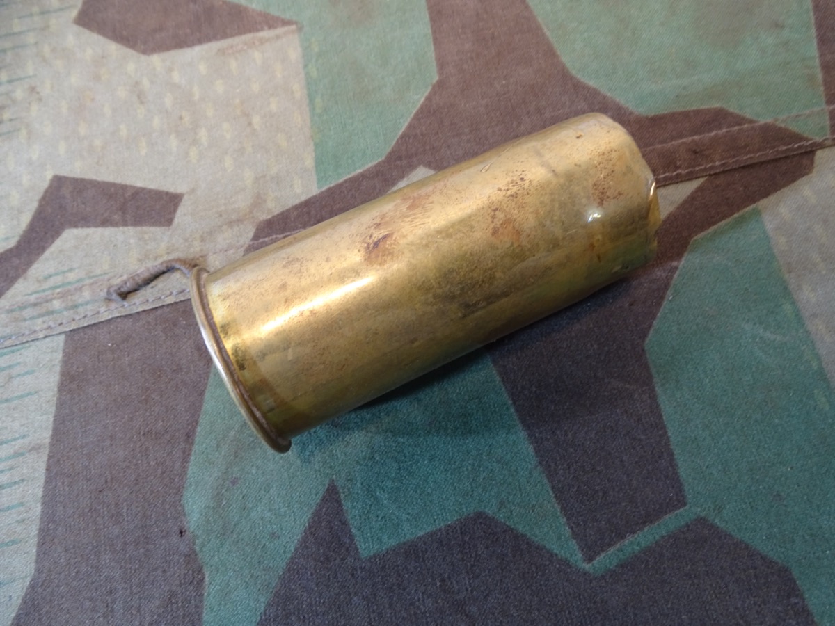 Deutsches Kaiserreich: Messinghülse für 37 mm Revolverkanone, Patr. Fabr. Karlsruhe 1918 
