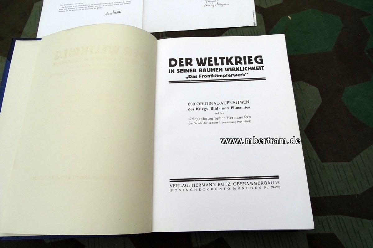 16227-4 Rex, Hermann: Der Weltkieg in seiner rauhen Wirklichkeit. 600 Bilder, 593 S. 1926