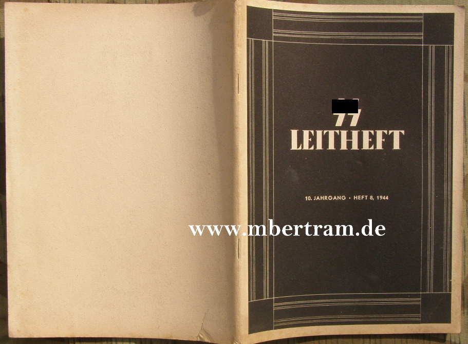 Reichsführer SS: SS Leitheft, 10 Jhg.1944, Heft 8, Sagen..