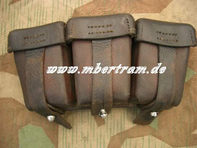 Luftwaffe, braune K98 3er Munitionstasche, Vogel Cottbus 35