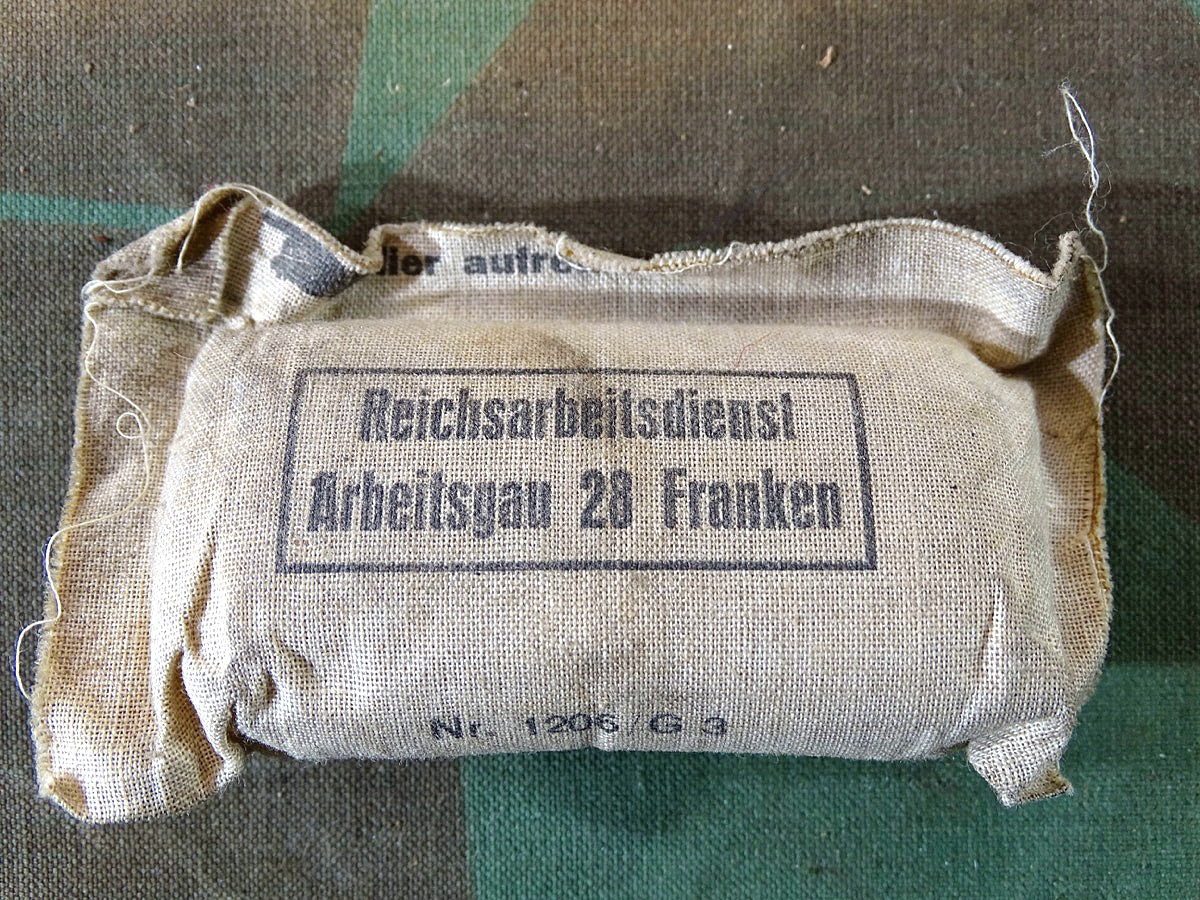 RAD Reichsarbeitsdienst Verbandpäckchen, Arbeitsgau 28 Franken