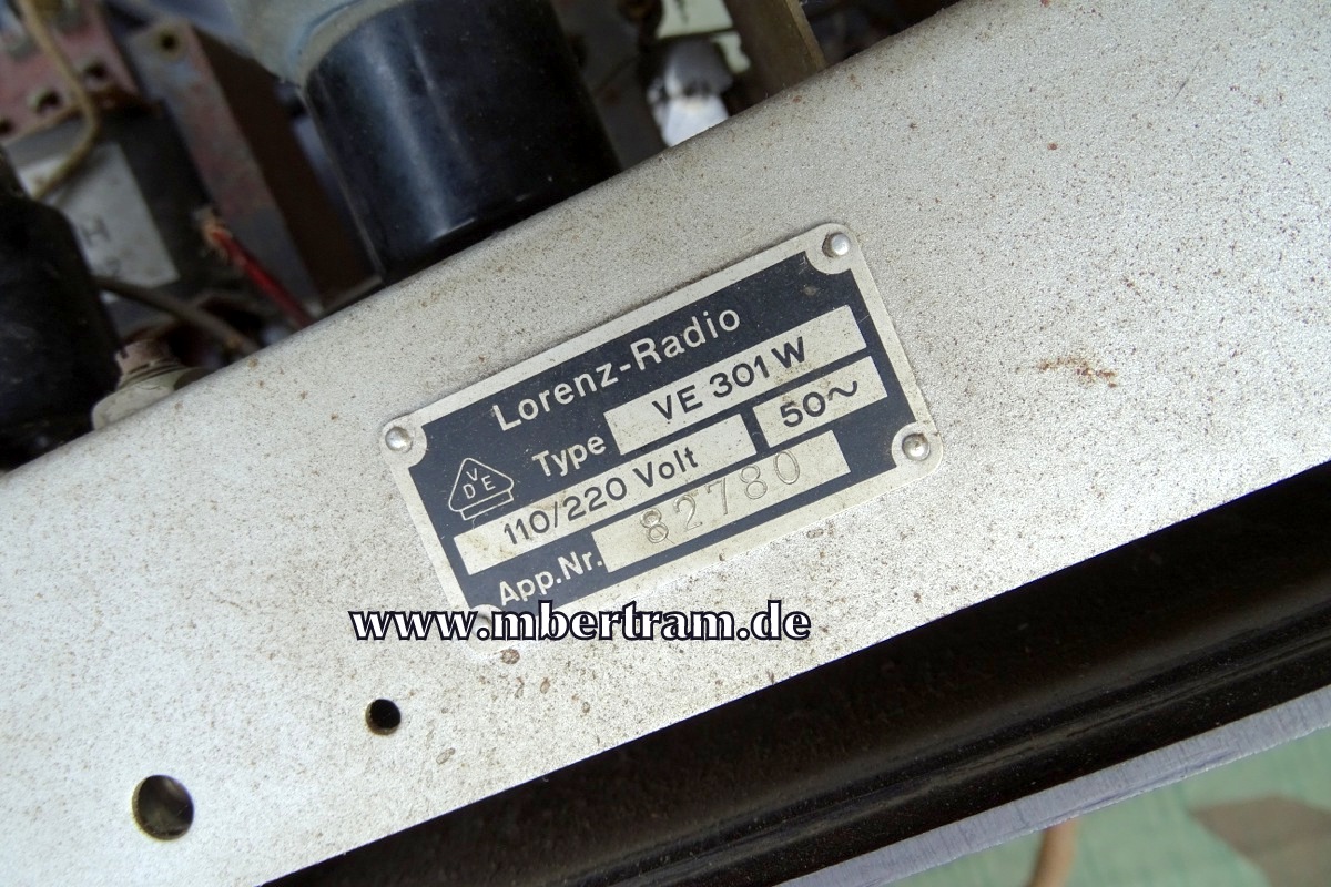 14317-9 Volksempfänger, VE 301 W, "Lorenz-Radio"