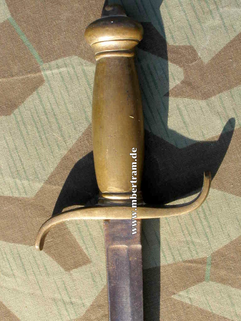 13591-7 Extra Seitengewehr M 1849, mit Ätzung u. Rinne, o. Scheide