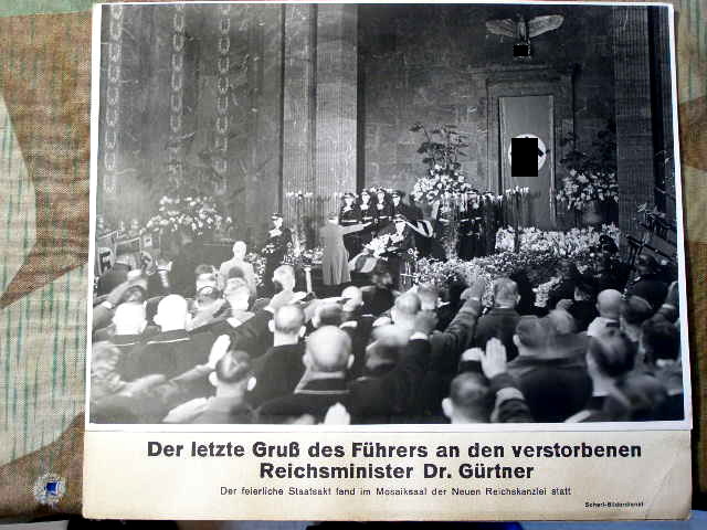 Trauerfeier f. Reichsminister Dr. Gärtner, Reichskanzlei, A.H.
