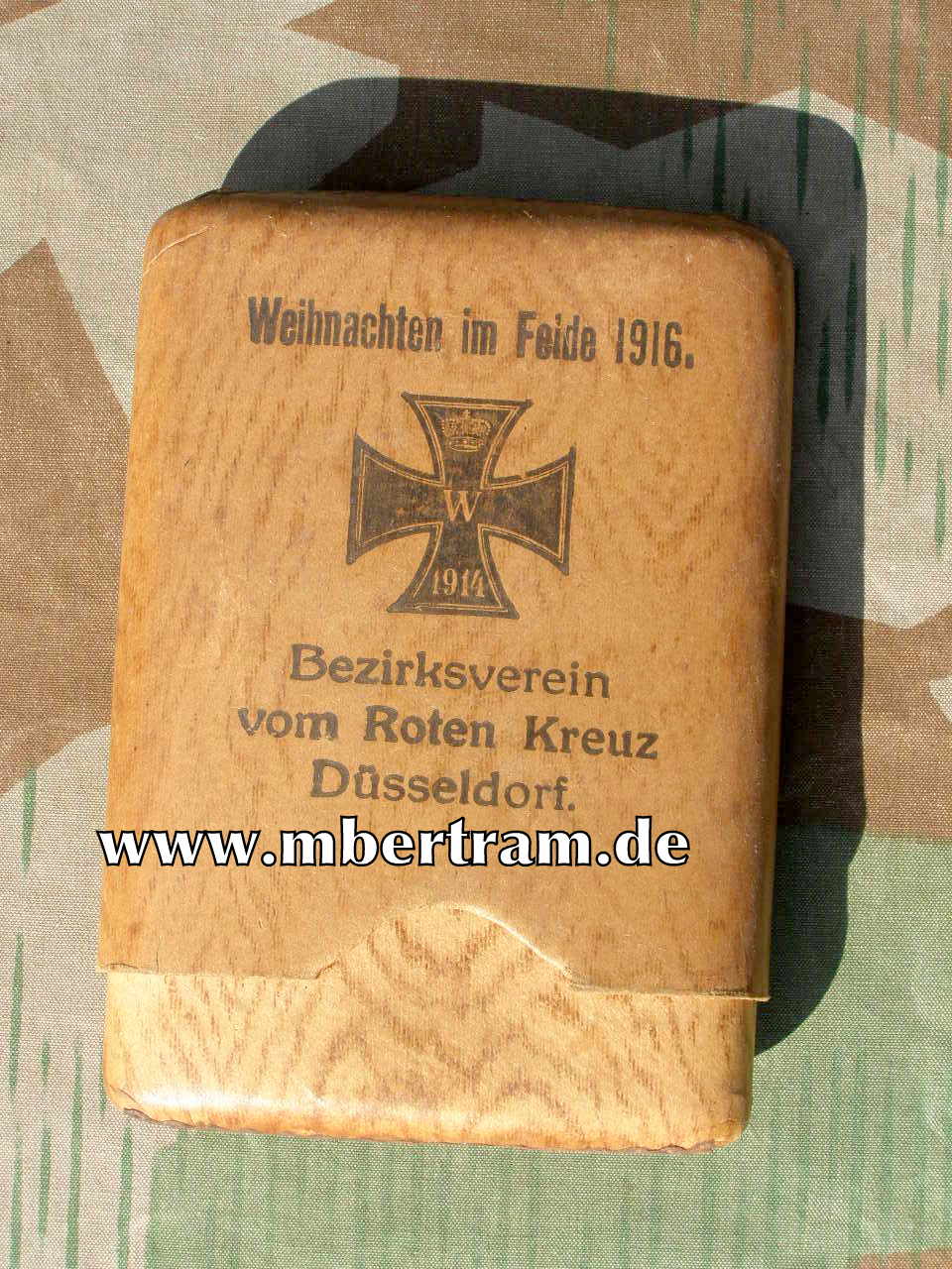 Patriotisches Zigarren Etui, " Weihnachten im Felde 1916