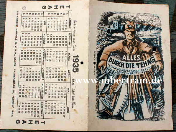 Katalogprospekt der TEHAG-Essen, Lieferant des RAD, 1935