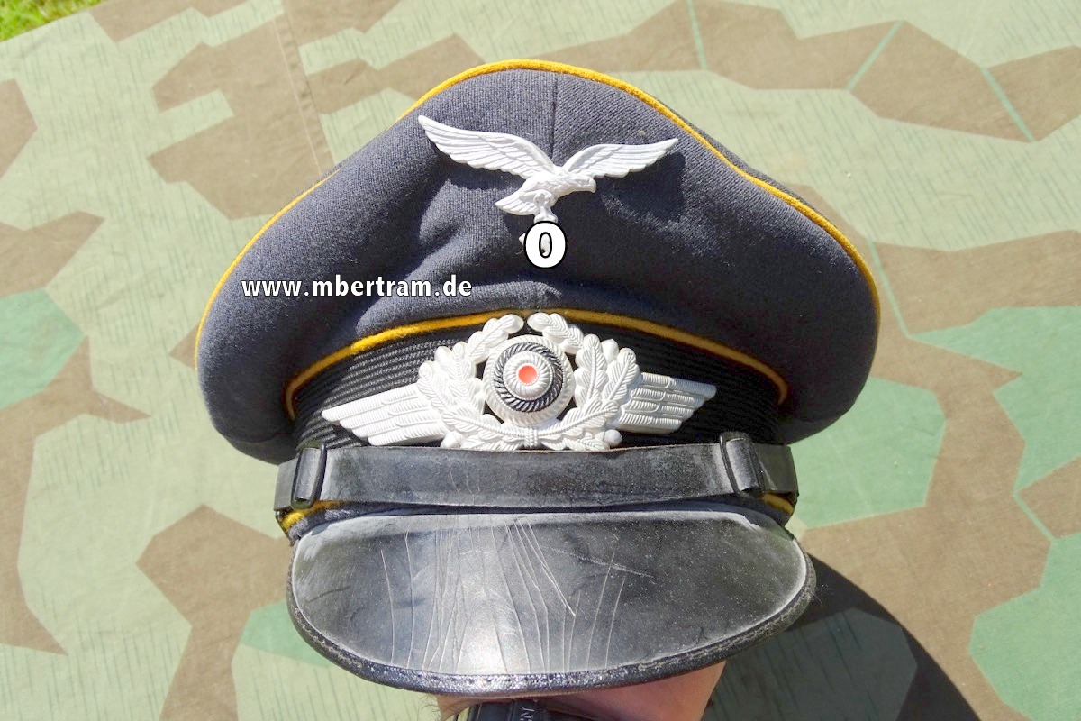 Luftwaffe Schirmmütze für Mannschaften und Unteroffiziere gelbe Paspel
