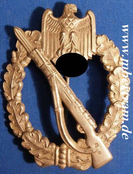 Infanterie Sturmabzeichen in Silber, Feinzink, Top Versilberung