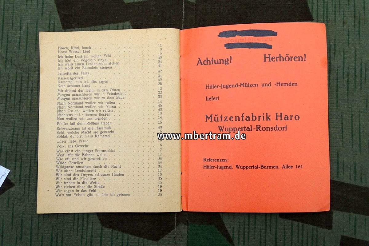 " Unser Lied" Liederbuch der Hitlerjugend um 1932