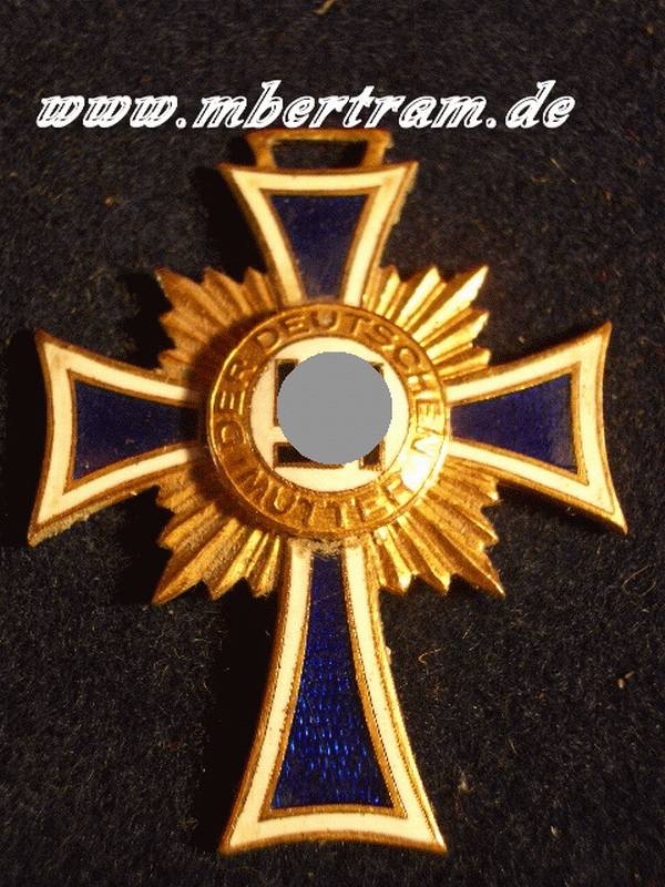 Ehrenkreuz der deutschen Mutter, 1. Stufe, gold, ohne Band