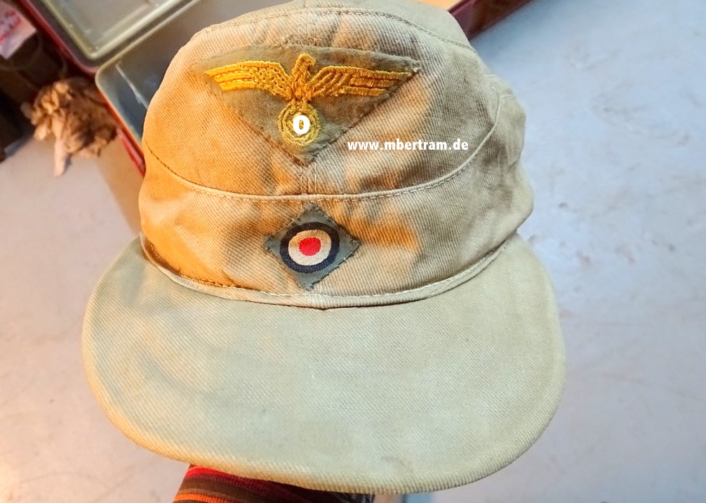 Kriegsmarine Afrikakorps sandfarbene Tropenfeldmütze M41 für Mannschaften